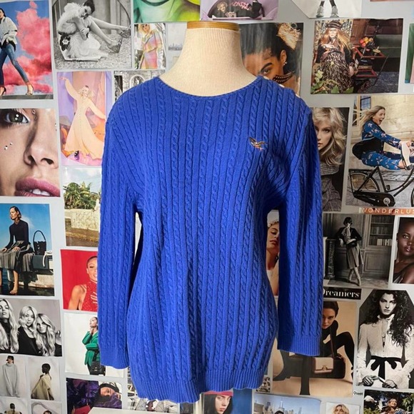 Vintage American Living Blue Sweater - Picture 1 of 4